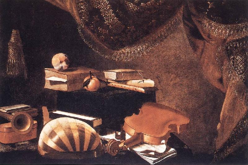 BASCHENIS, Evaristo Still-Life with Musical Instruments oil painting picture